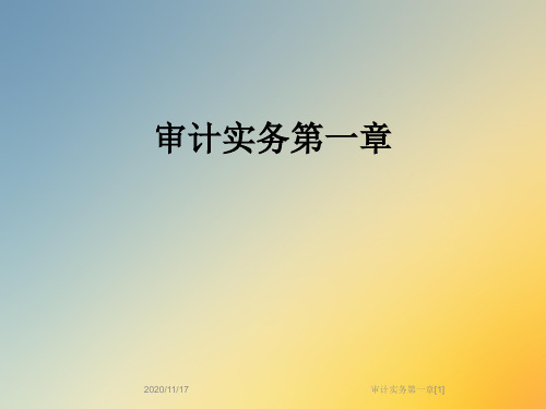 审计实务第一章[1]