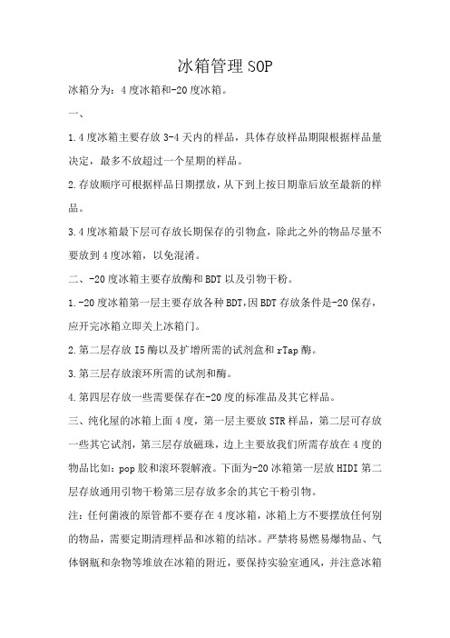 冰箱管理SOP1