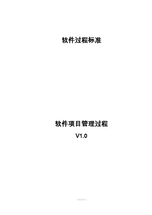 软件项目管理过程