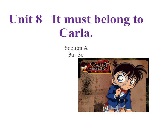Unit 8   It must belong to  Carla.-课件ppt