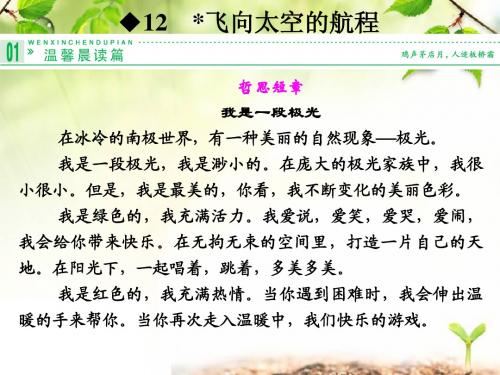 人教版高中一年级语文必修一《飞向太空的航程》课件