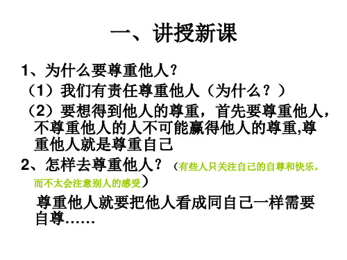 初二政治尊重他人是我的需要(PPT)4-2