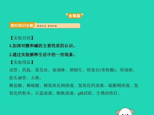 2019年九年级化学下册第十单元酸和碱实验活动6酸、碱的化学性质课件(新版)新人教版