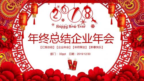 年终总结企业年会ppt模板【精选模板】