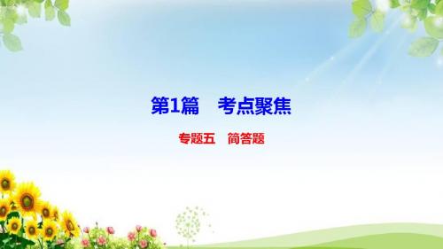 中考物理专题五  简答题课件