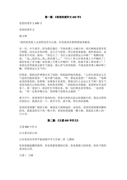 爱是老爸的那记耳光作文600字