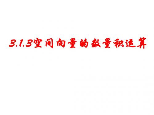 313空间向量的数量积运算26870-PPT精品文档