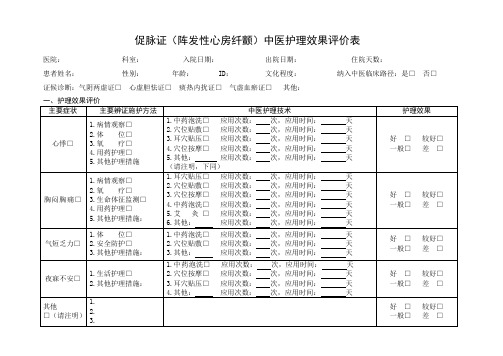 1-促脉证(阵发性心房颤动)中医护理方案