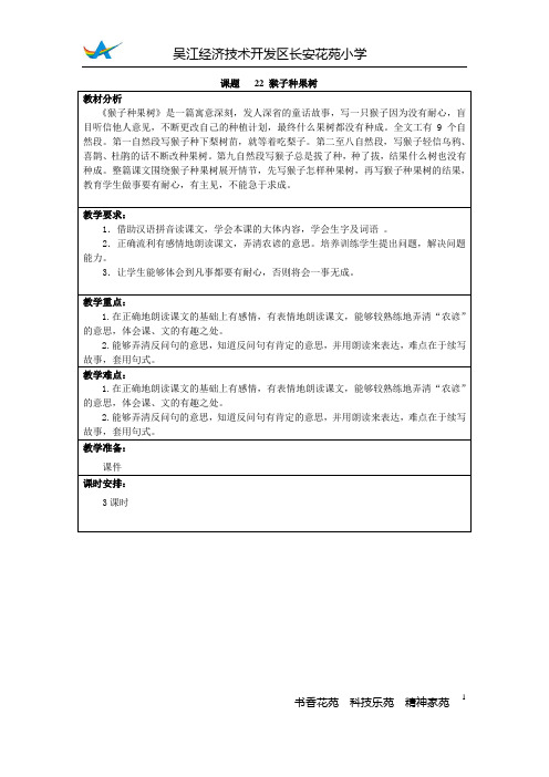 22 猴子种果树