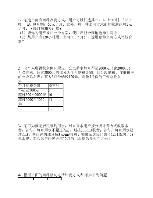 电话计费问题