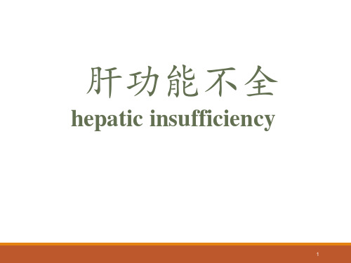 肝功不全医学PPT
