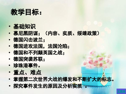 第二次世界大战的爆发中小学PPT教学课件