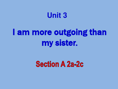 人教版 八年级英语 上册 Section A 2a-2c