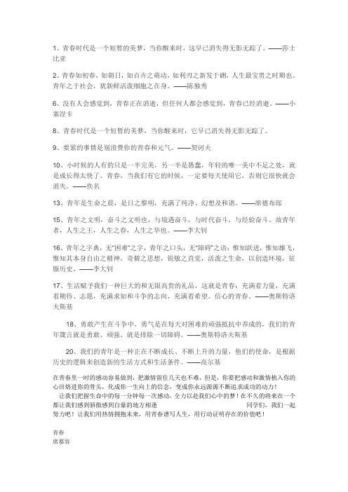 靓丽青春黑板报内容及优秀作品