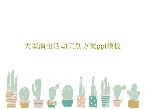 大型演出活动策划方案ppt模板共28页