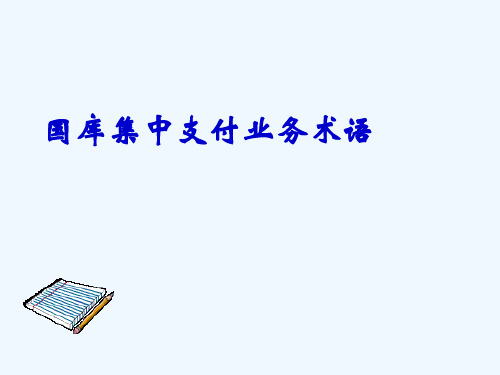 国库集中支付业务术语分解