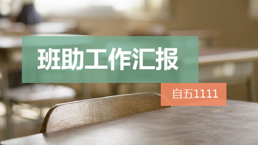 班助工作汇报ppt