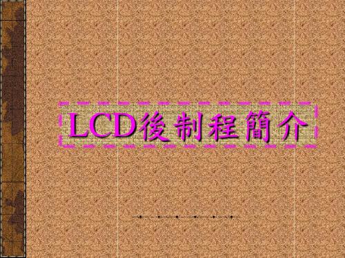 电子行业-LCD後制程简介(PPT 41页)