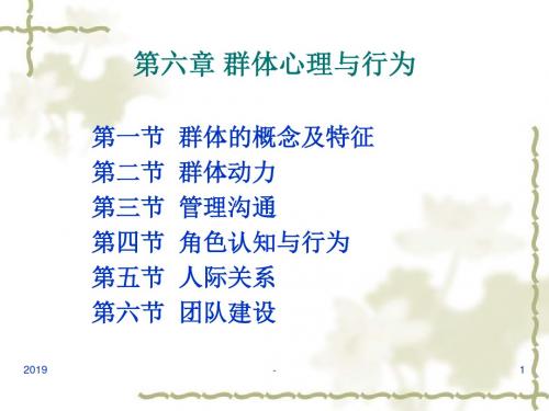 群体心理与行为ppt课件
