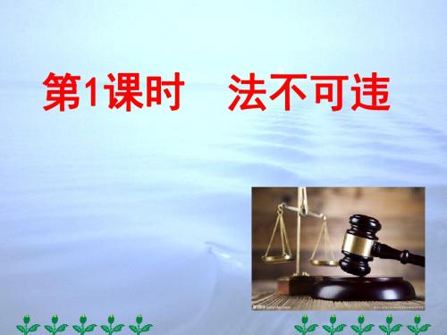 2019年秋人教部编版八年级上学期道德与法治课件：5.1 法不可违(共24张PPT)