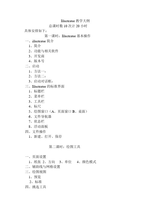 Illustrator教学大纲——李建栋