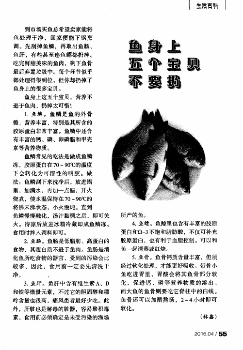 鱼身上五个宝贝不要扔
