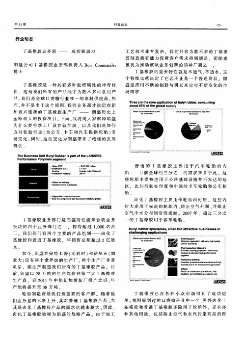 丁基橡胶业务部——成功驱动力