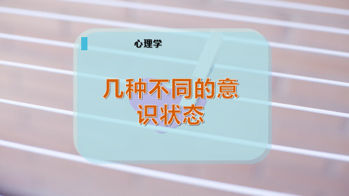 几种不同的意识状态
