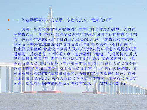 桥梁专业勘察设计专题讲座_PPT课件