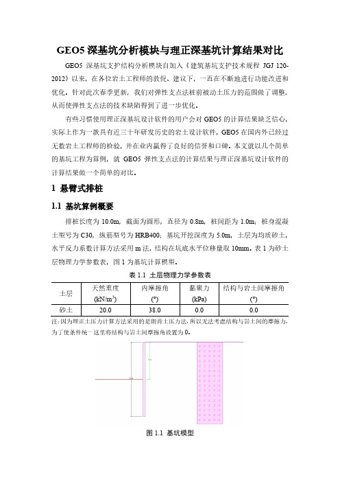 GEO5与理正深基坑计算结果对比