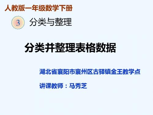 小学数学人教2011课标版一年级《自选标准分类并整理表格数据》