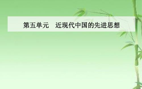 《金版学案》2018-2019学年高中岳麓版历史必修三课件：第五单元第22课孙中山的民主追求