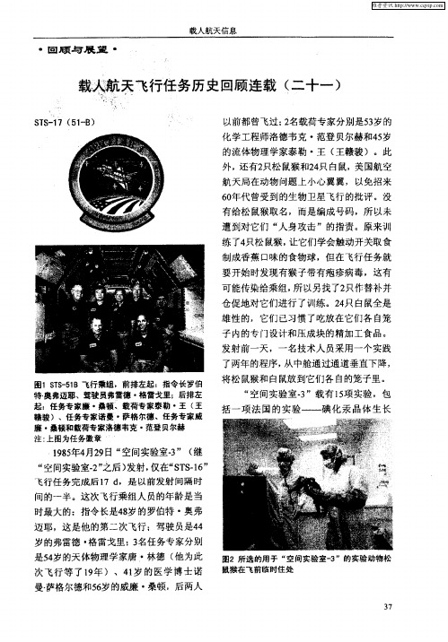 载人航天飞行任务历史回顾连载(二十一)