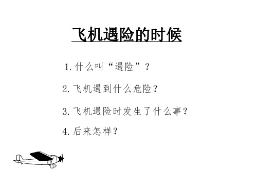 人教版小学三年级语文飞机遇险的时候1