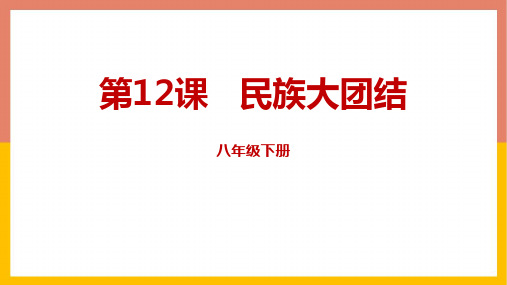 新人教部编版八年级历史下册《民族大团结》教学课件