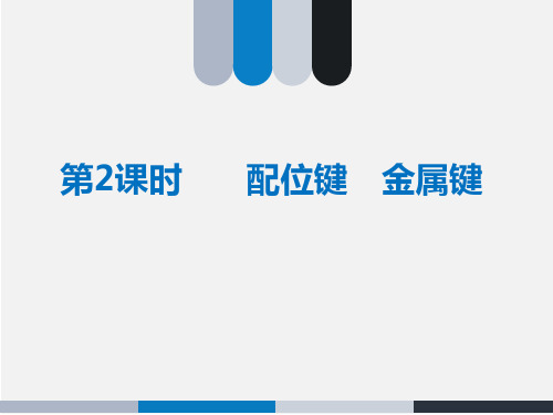 高二化学《物质结构与性质》精品课件11：2.3.2配位键 金属键