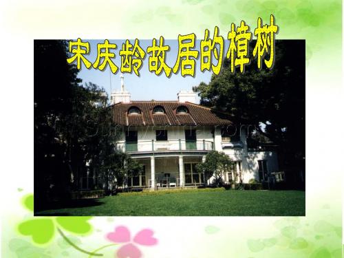 苏教版四年级下册语文《宋庆龄故居的樟树》课件PPT
