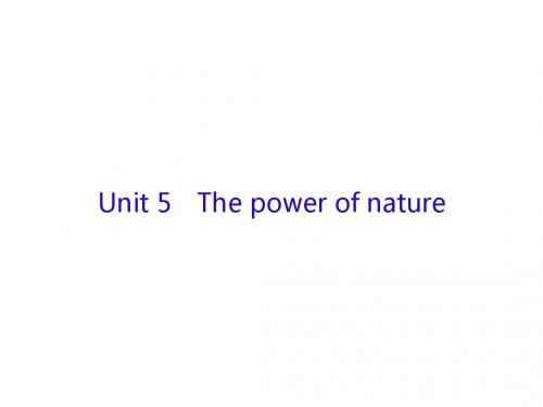 高三英语一轮复习Unit5Thepowerofnature课件新人教版