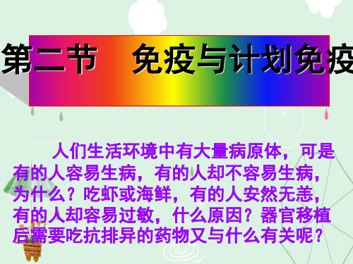 免疫与计划免疫ppt24 人教版