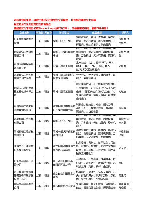 2020新版山东省采煤机工商企业公司名录名单黄页大全91家