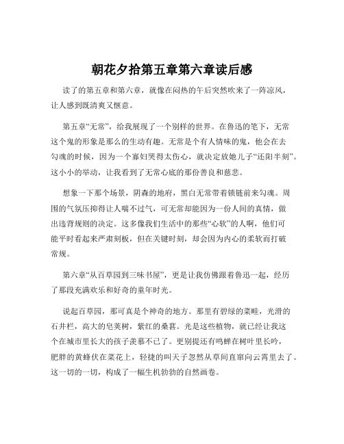 朝花夕拾第五章第六章读后感