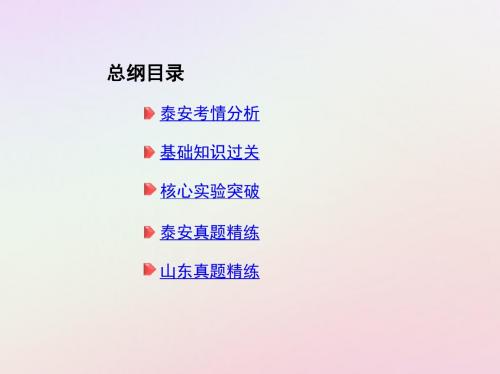 山东省泰安市2019中考化学复习第一部分基础过关第二单元探秘水世界课件