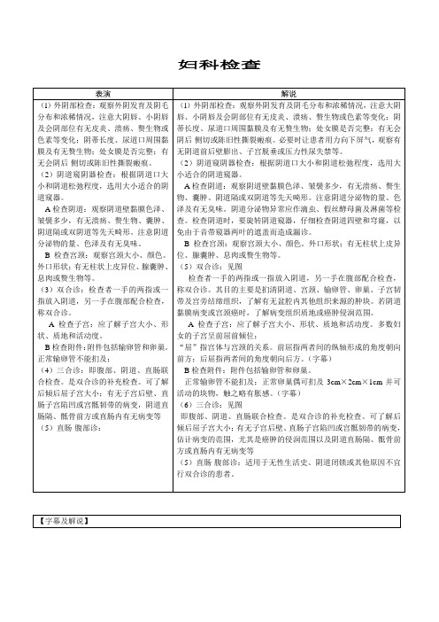 妇科检查