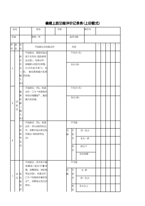 上田敏评定表