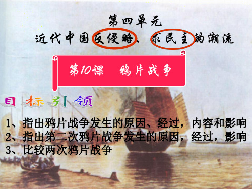 高中历史必修1《第四单元 近代中国反侵略、求民主的潮流第10课 鸦片战争》432人教PPT课件
