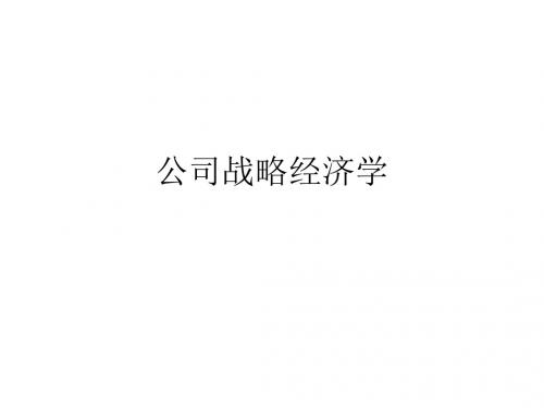 公司战略经济学ppt课件