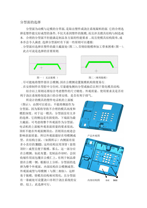 分型面