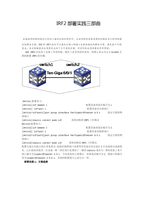 IRF2部署实践三部曲