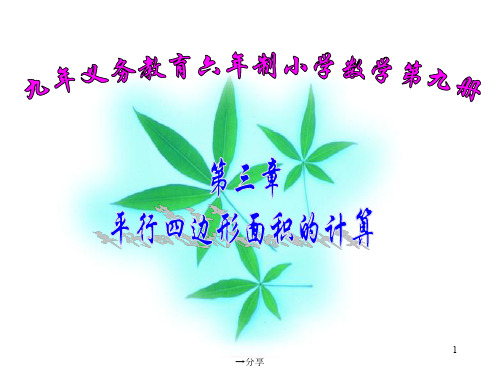 九年义务教育年制小学数学第九册-PPT精品