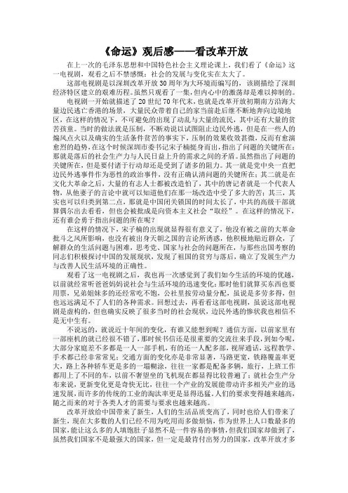 《命运》观后感